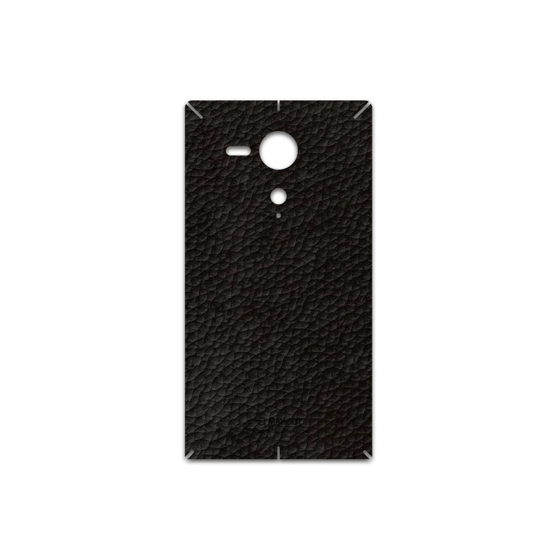 برچسب پوششی ماهوت مدل Dark-Brown-Leather مناسب برای گوشی موبایل سونی Xperia SP