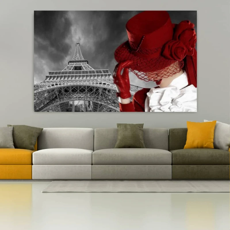 تابلو شاسی طرح برج ایفل و دختر مدل SDT30