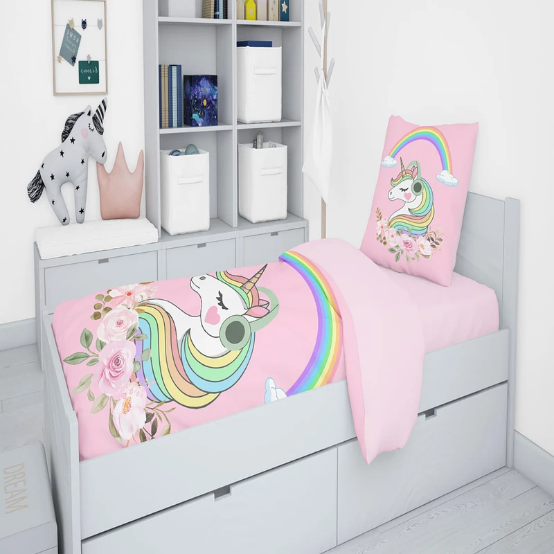 سرویس روتختی مدل اسب تک شاخ 4486 یک نفره 5 تکه