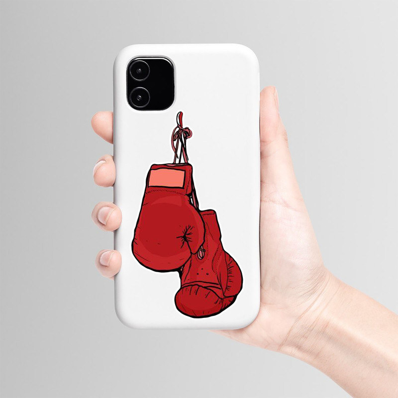 استیکر لپ تاپ و موبایل بووم طرح دستکش بوکس مدل Boxxing Gloves کد PS23