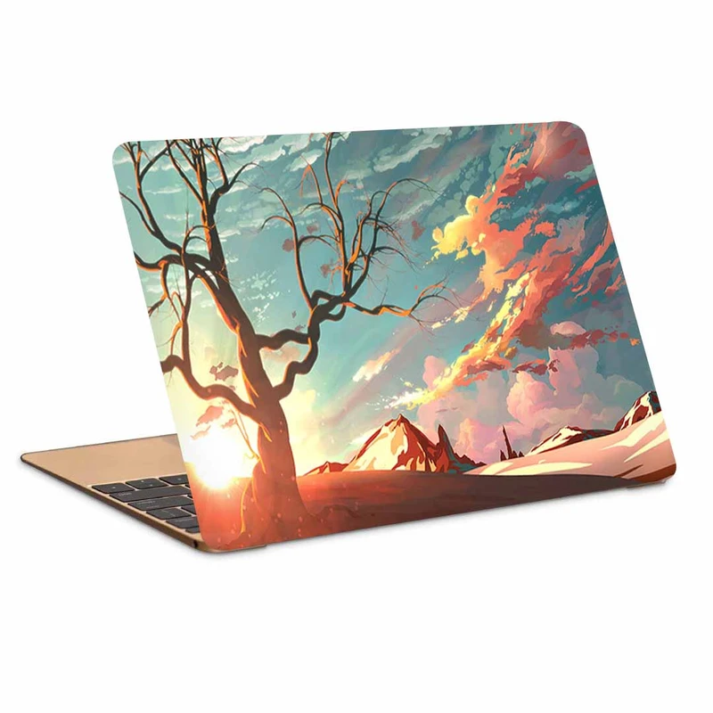 استیکر لپ تاپ طرح mountains tree branches کد N-407 مناسب برای لپ تاپ 15.6 اینچ