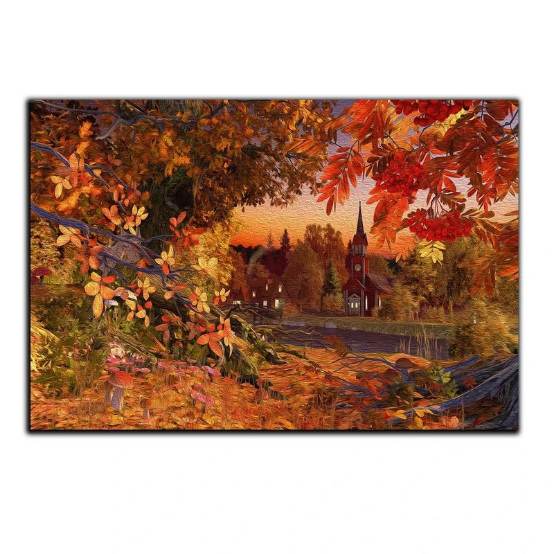 تابلو شاسی بکلیت طرح منظره پاییز مدل SH-S5187