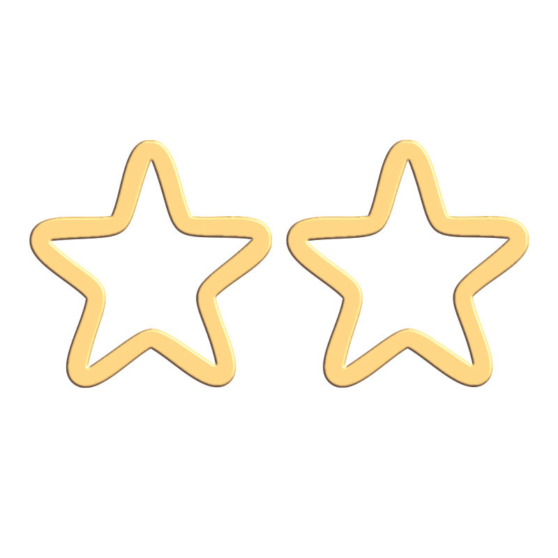 گوشواره طلا 18 عیار زنانه فرشته مدل ستاره WEL-000149