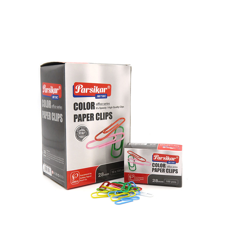 گیره کاغذ پارسیکار مدل JM738 بسته 100 عددی