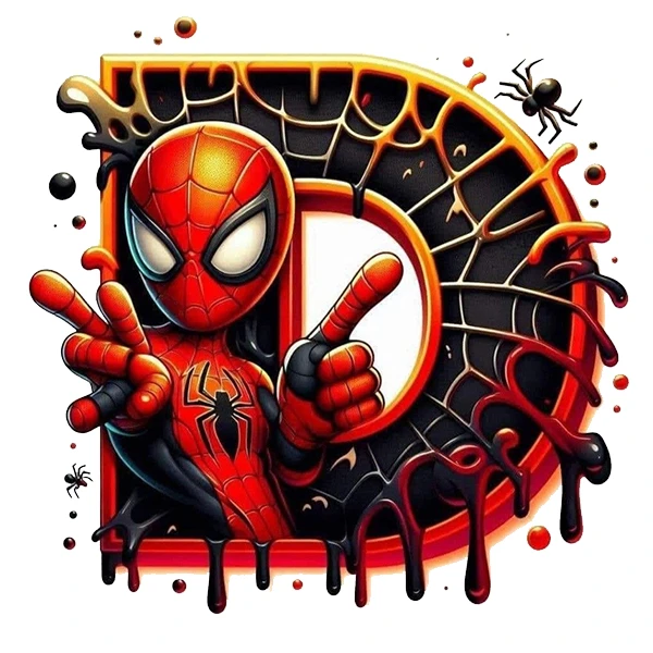 استیکر پارچه و لباس پاد آفرین طرح مرد عنکبوتی کد 5256