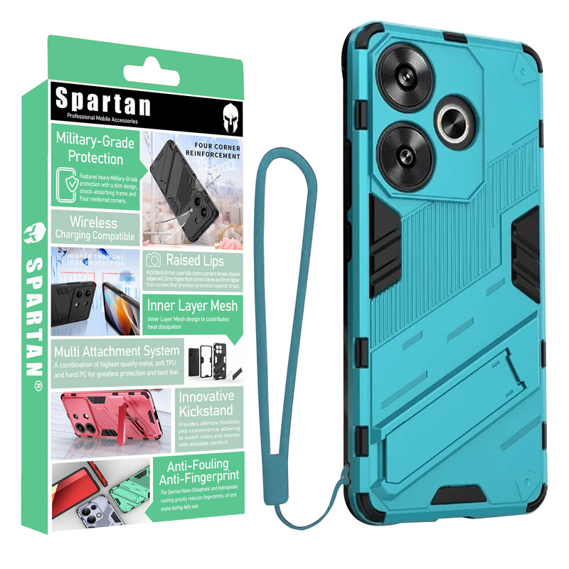 کاور اسپارتان مدل Bibercas Strap مناسب برای گوشی موبایل شیائومی Redmi 13x/ Redmi 13/ Poco M6 Plus به همراه بند