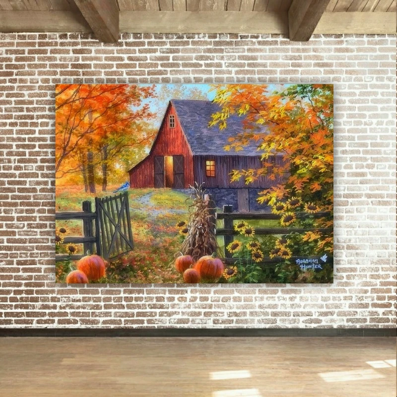 پوستر پارچه ای طرح طبیعت پاییزی کد SDP4916