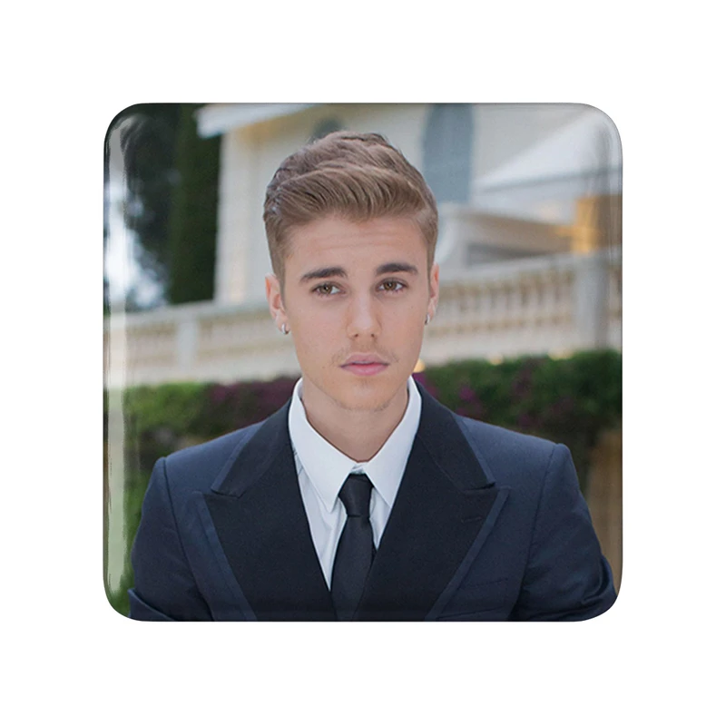 مگنت خندالو طرح جاستین بیبر Justin Bieber مدل مربعی کد 19035
