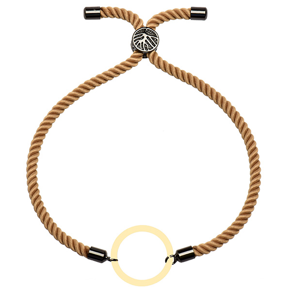 دستبند طلا 18 عیار دخترانه کرابو طرح دایره مدل Krd1583