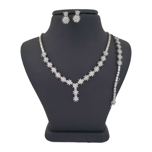 نیم ست نقره زنانه ترمه ۱ مدل فاخر کد S 0041