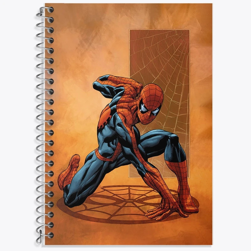 دفتر زبان 50 برگ خندالو مدل دو خط طرح مرد عنکبوتی (Spider Man) کد F2033