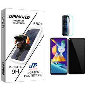 JF Diamond Glass Privacy Ceramics Screen Protector For Samsung Galaxy M11 With Camera Lens Protector
