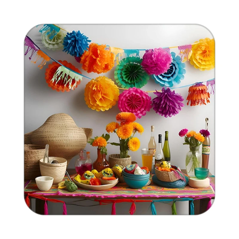 زیر لیوانی کاکتی طرح گل مدل mp15946