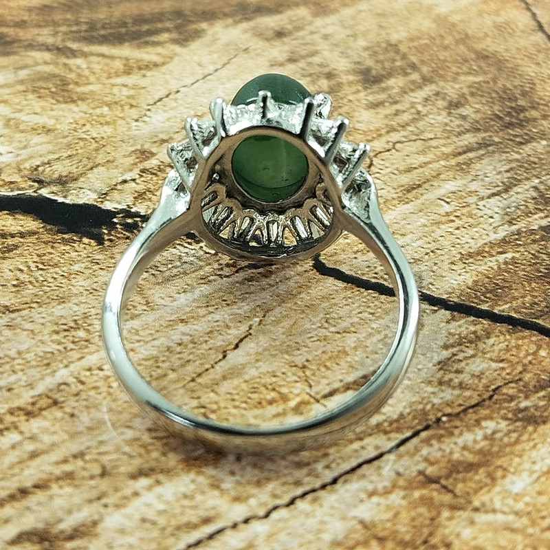 انگشتر نقره زنانه سلین کالا مدل عقیق یشم کد 57