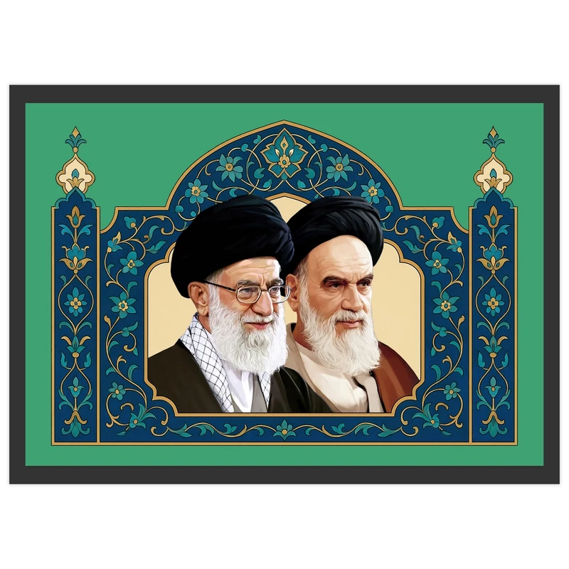تابلو بکلیت طرح رهبر شهید حضرت آیت الله خامنه ای مدل DY1212 فریم مشکی