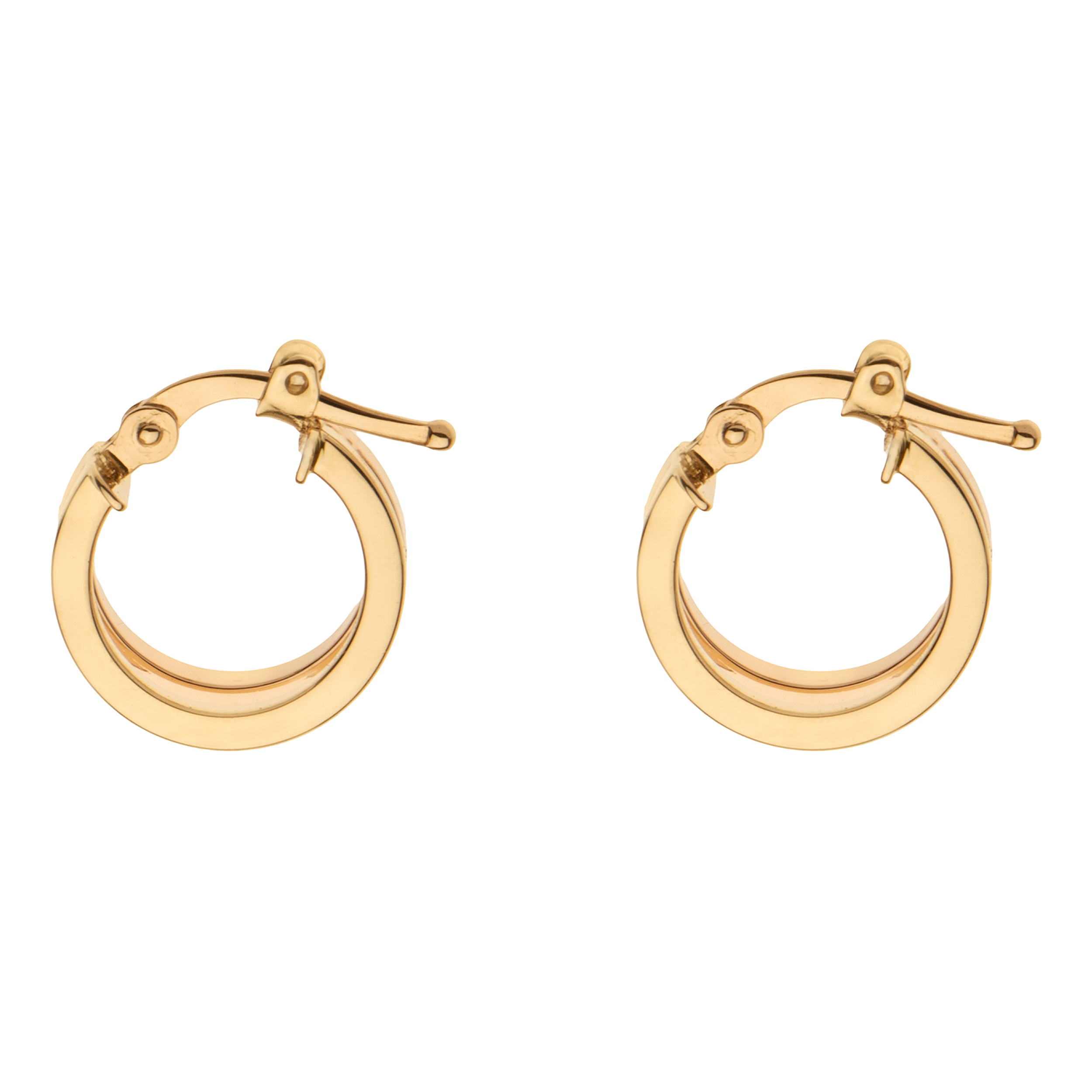 گوشواره حلقه‌ای طلا 18 عیار زنانه گلدم مدل E-3070046