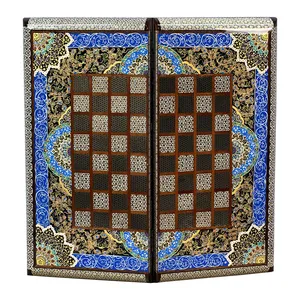 صفحه شطرنج خاتم کاری مدل تمام تذهیب و اسلیمی کد T5025