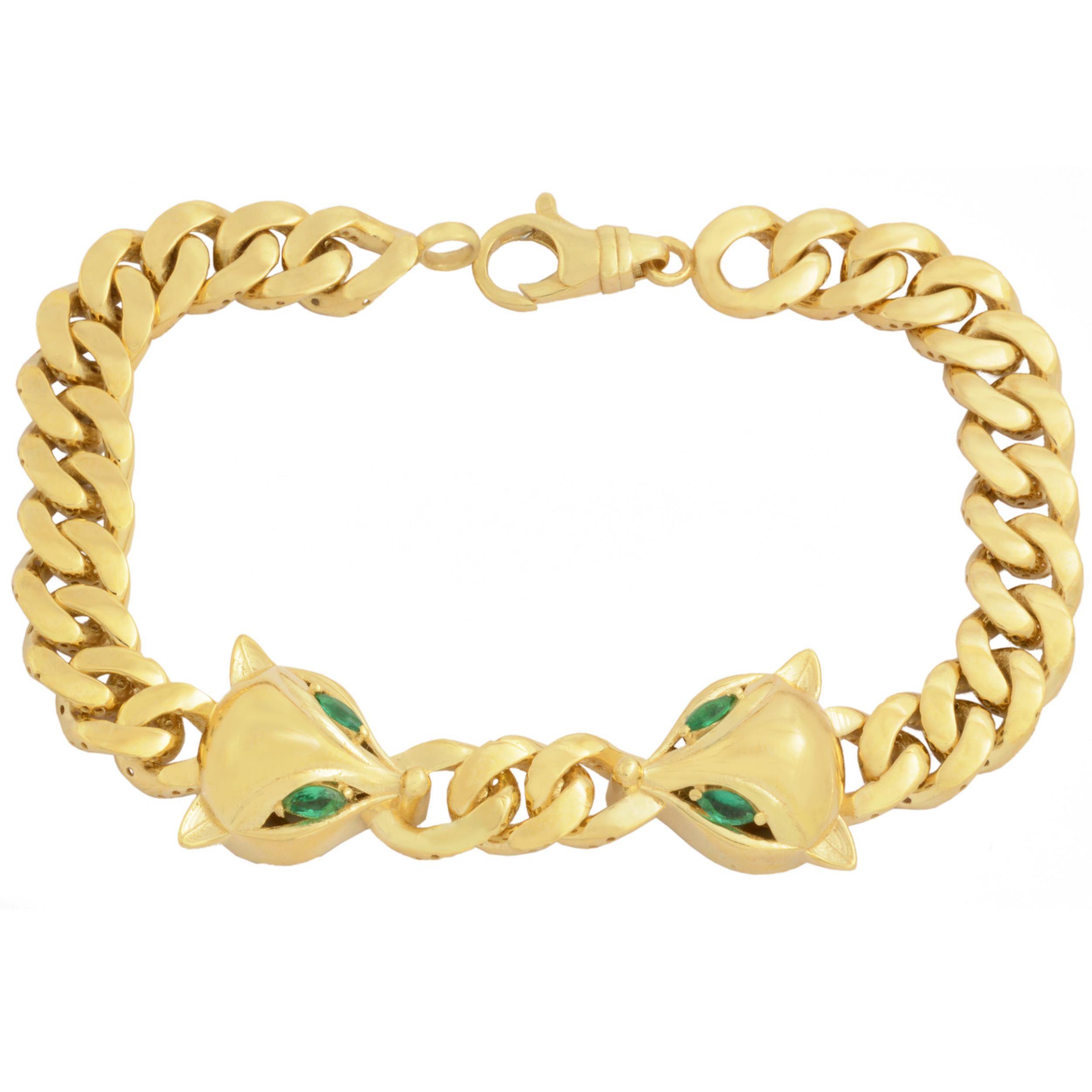 دستبند طلا 18 عیار زنانه طلای مستجابی  مدل روباه کد 67024