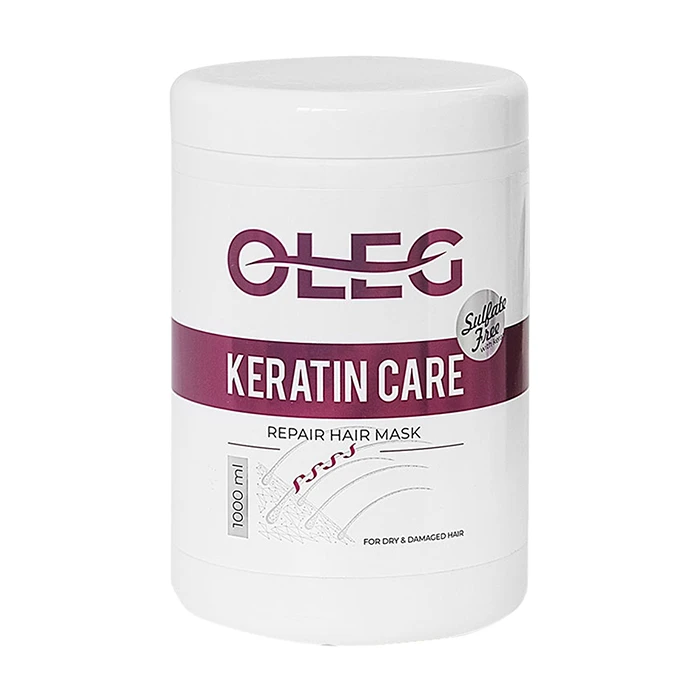 ماسک مو اولگ مدل REPAIR مناسب برای موهای کراتین شده حجم 1000 میلی لیتر