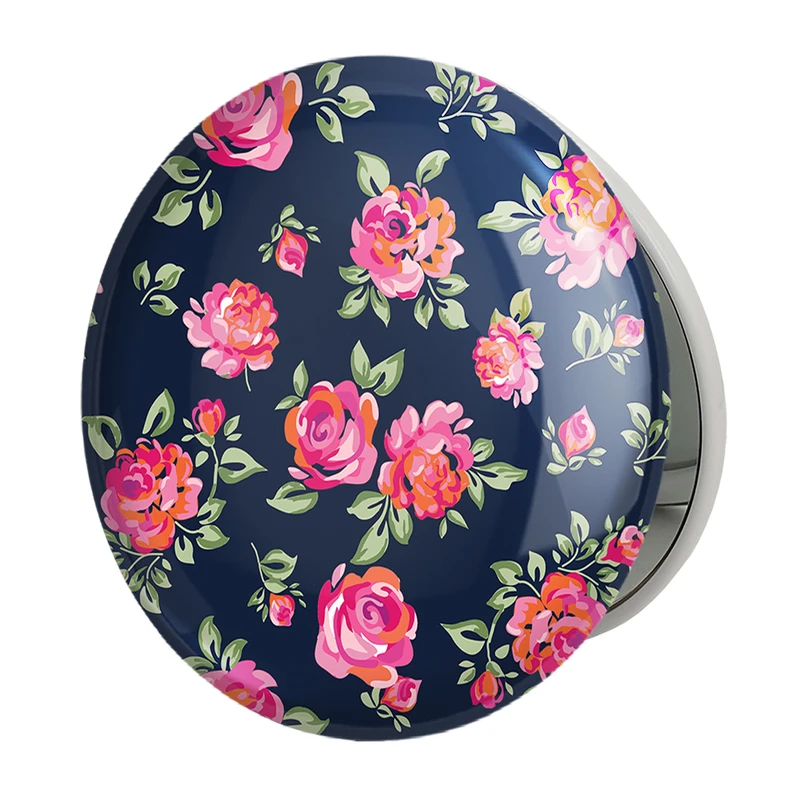 آینه جیبی خندالو طرح گل گلی مدل تاشو کد 2213 