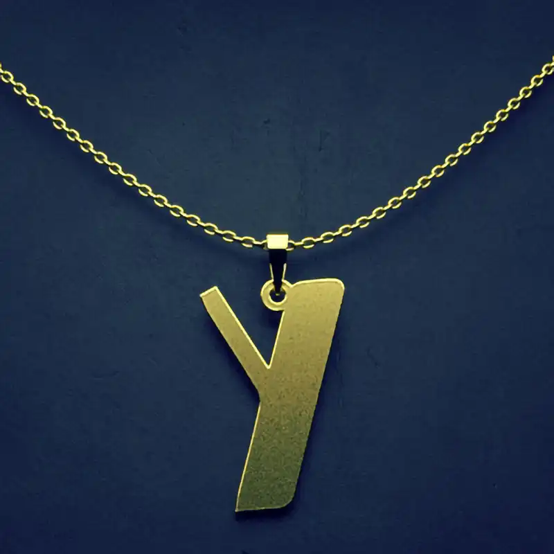 گردنبند طلا 18 عیار زنانه مدوپد مدل حرف Y کد H3-1-1311