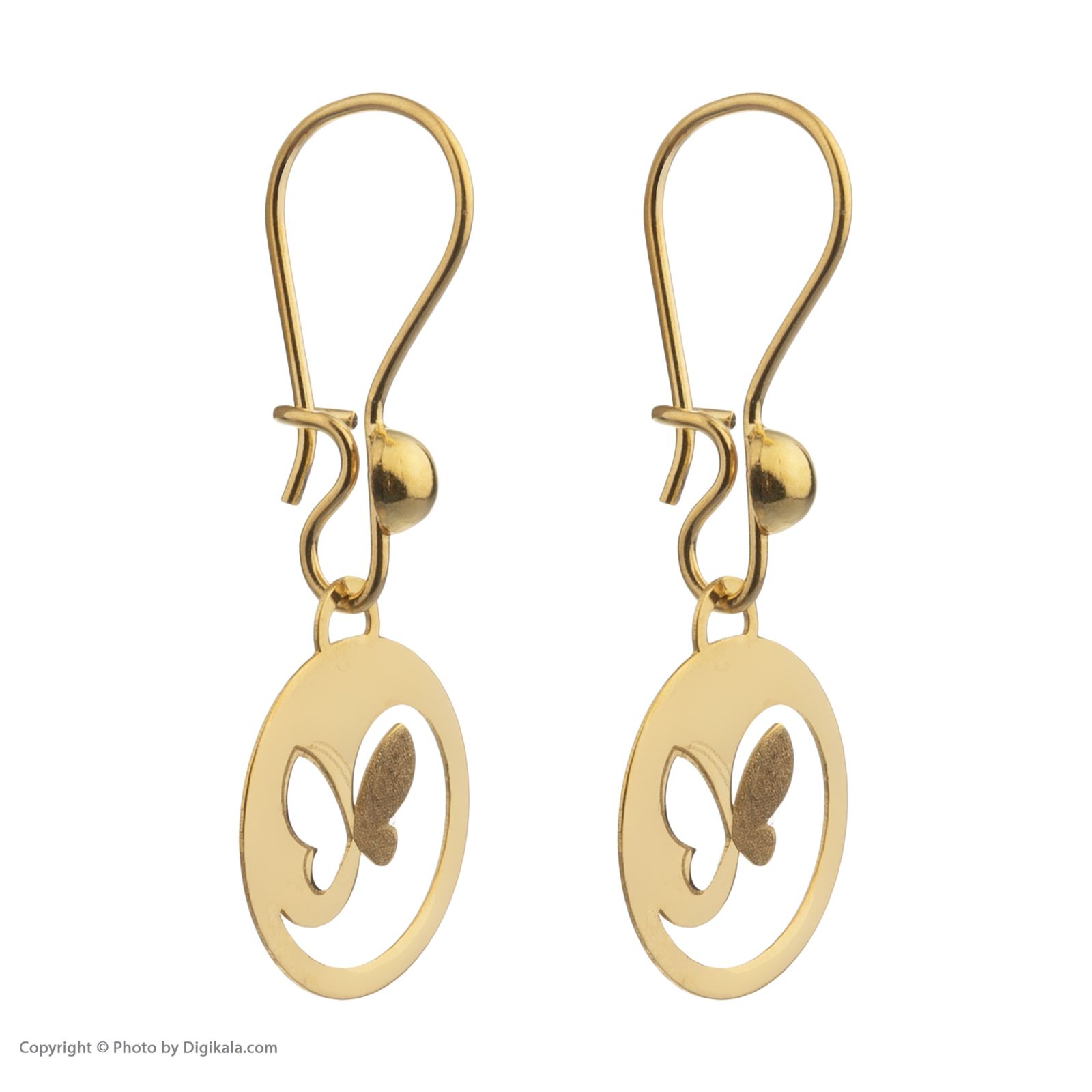 نیم ست طلا 18 عیار زنانه مایا ماهک مدل MS0628 طرح پروانه -  - 3