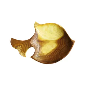 ظرف سرو مدل چوبی طرح ماهی