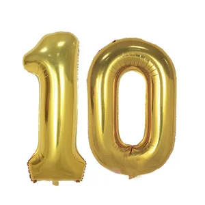 بادکنک فویلی پارتی لند تهران طرح عدد ده کد ten10 بسته 2 عددی