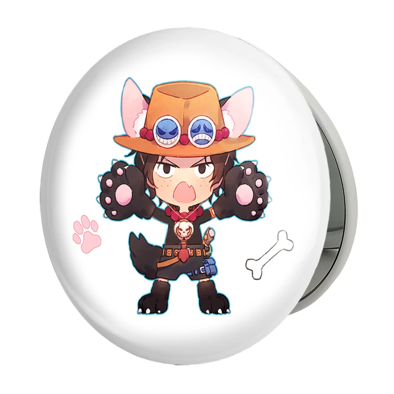 آینه جیبی خندالو طرح پورتگاس انیمه وان پیس One Piece مدل تاشو کد 17249 