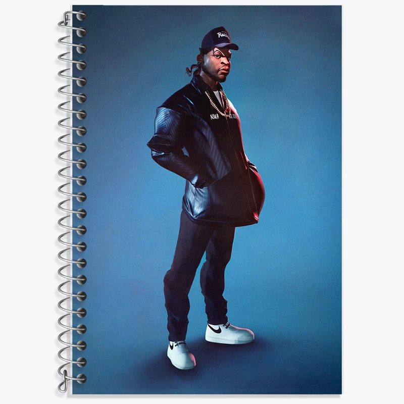 دفتر زبان 50 برگ خندالو مدل سه خط طرح Ice Cube کد F776