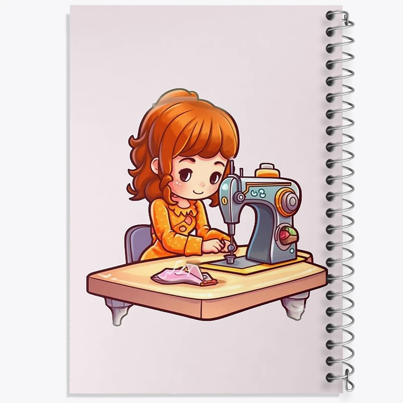 دفتر لیست خرید 50 برگ خندالو طرح دختر خیاط کد N2019