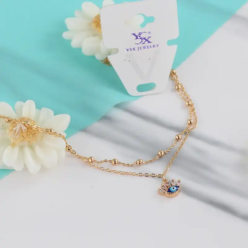 پابند زنانه وای اس ایکس مدل چشم نظر کد FF152