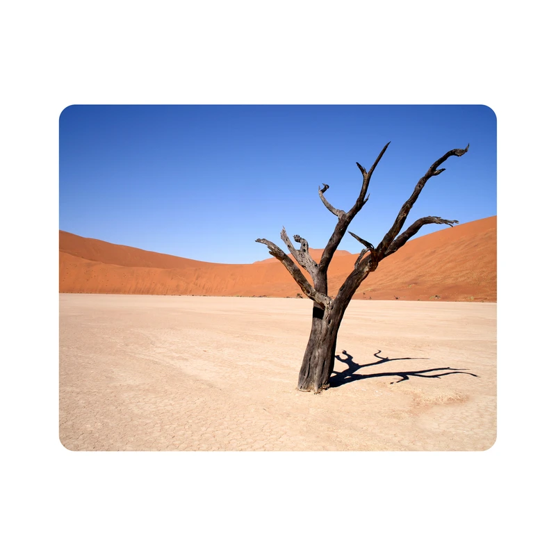 ماوس پد اطلس آبی طرح بیابان تنه درخت خشکیده و آسمان  مدل T6930