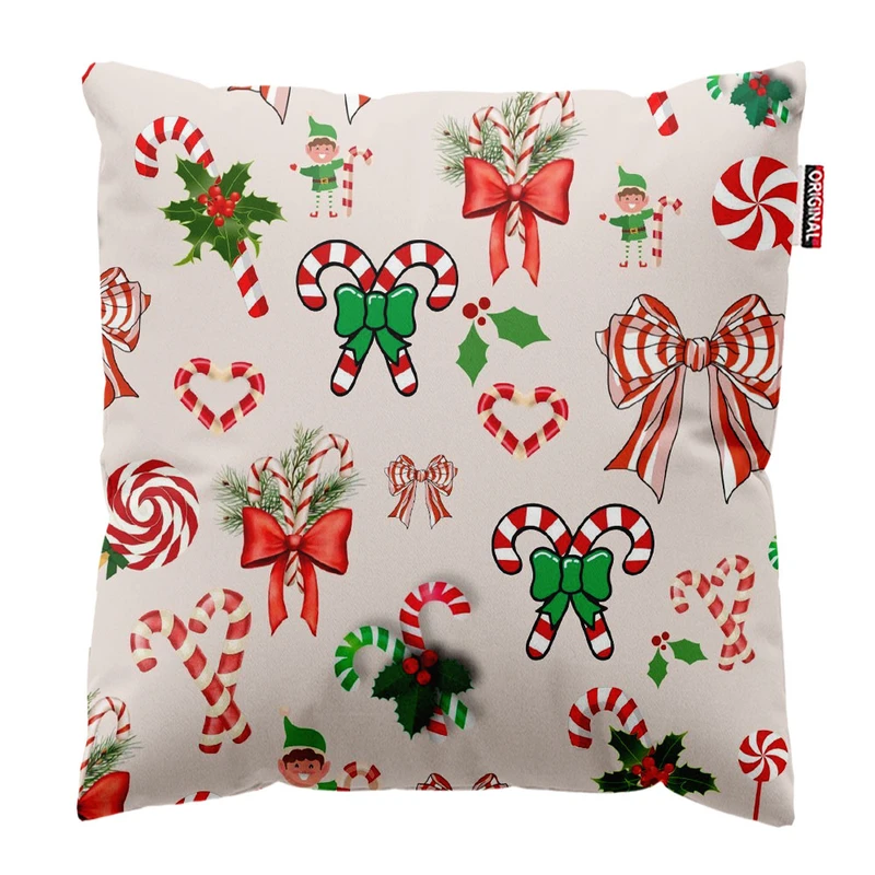 کوسن پاد آفرین طرح کریسمس کد 2707 سایز 30*30 سانتی متر