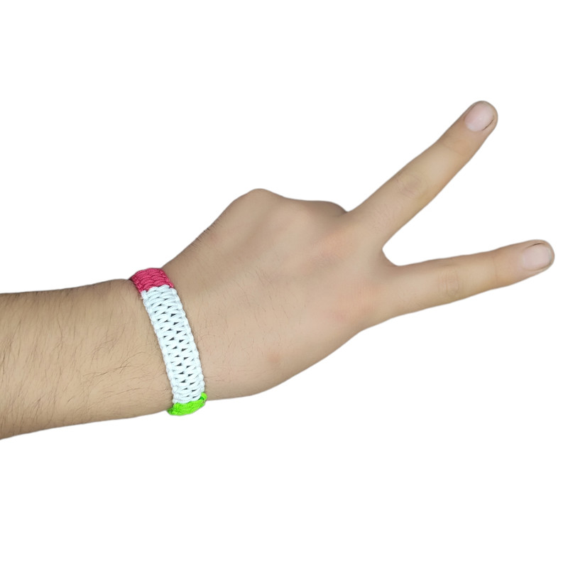 دستبند مردانه مدل بافت پرچم ایران thin