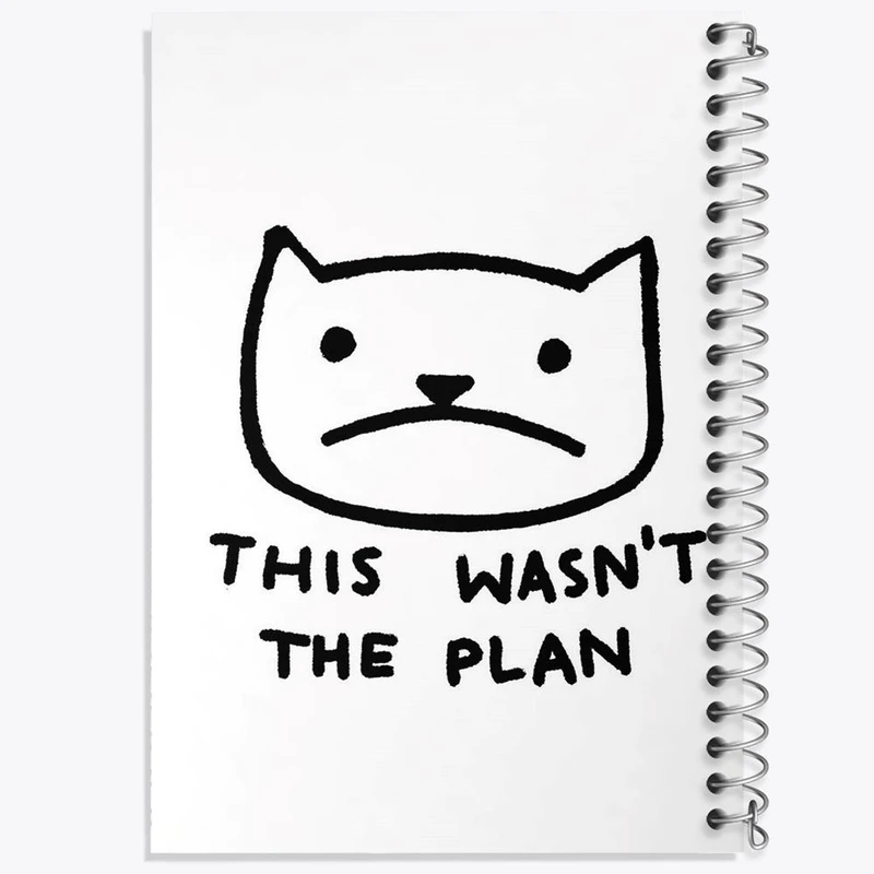 دفتر مشق 50 برگ خندالو مدل گربه ناراحت کد 29291