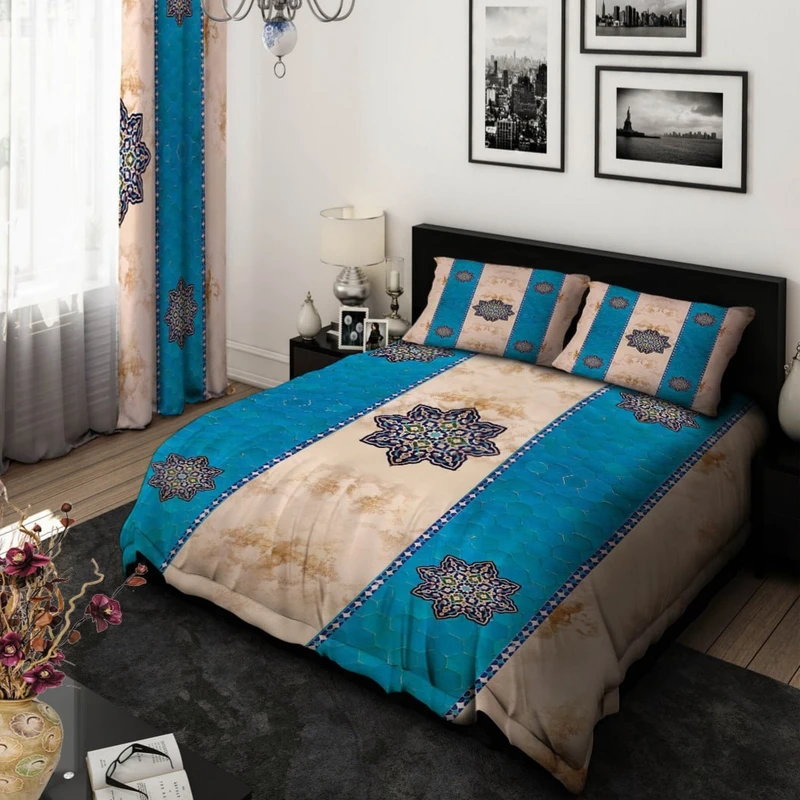 سرویس خواب یک نفره 4 تکه مدل ترنج کد 1872