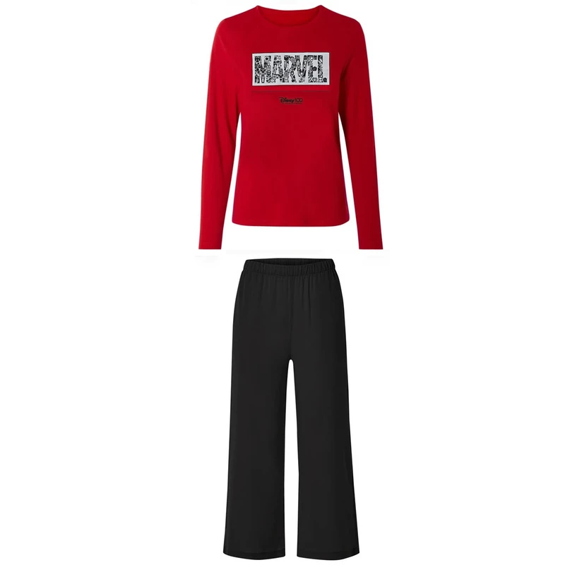 ست تی‌شرت آستین بلند و شلوار راحتی زنانه دیزنی مدل مارول کد sh28.2025