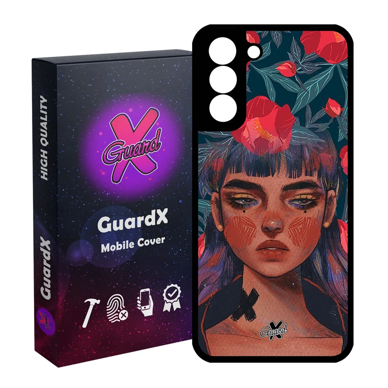 کاور گارد ایکس طرح Girl مدل Glass10334 مناسب برای گوشی موبایل سامسونگ Galaxy S21 FE