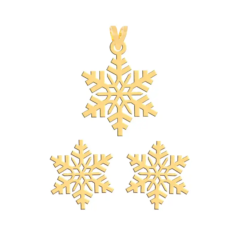 نیم ست طلا 18 عیار زنانه فرشته مدل برف  WHSL-000553