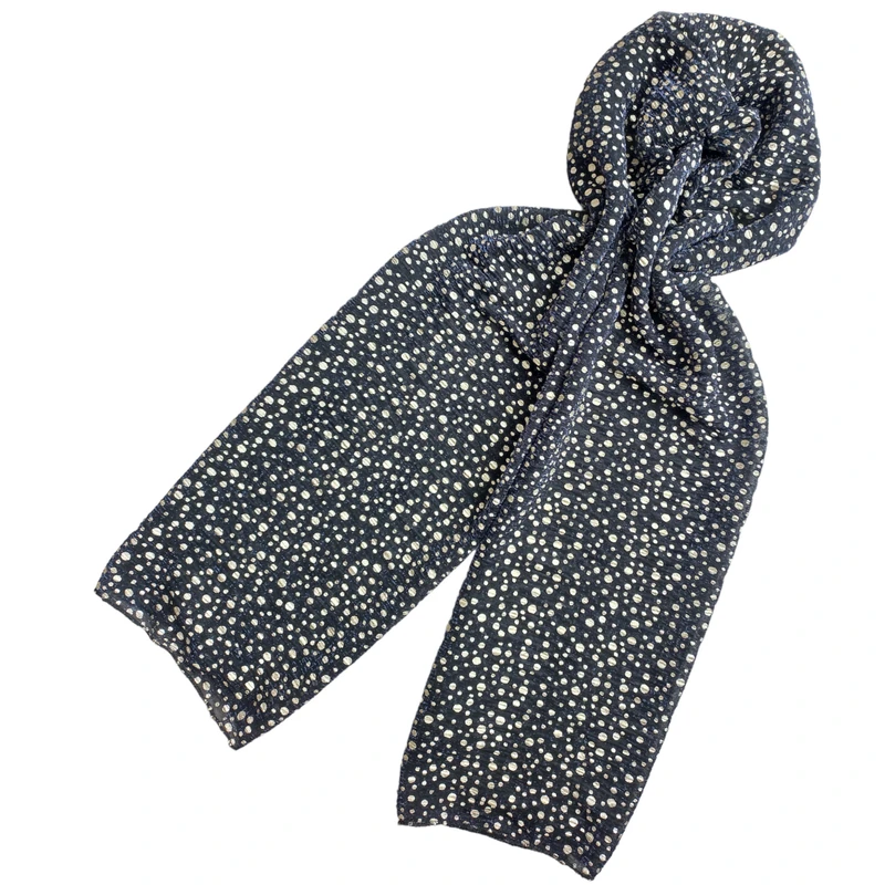 شال زنانه مدل حریر کش خال خالی کد 28