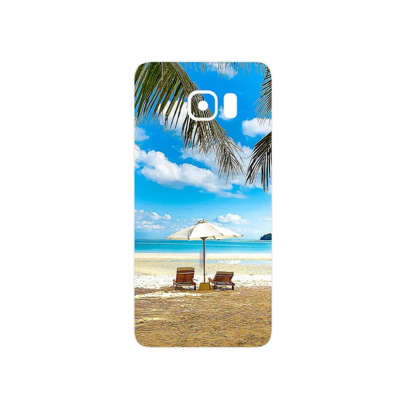 برچسب پوششی ماهوت مدل Beach مناسب برای گوشی موبایل سامسونگ Galaxy S6 Edge