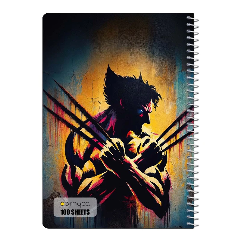 دفتر شطرنجی 100 برگ سیمی کارنیکا طرح ولورین Wolverine کد 65570