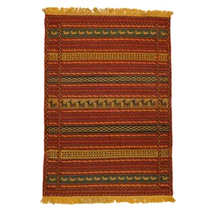 گلیم دستبافت یک و نیم متری مدل کلات کد 4030558