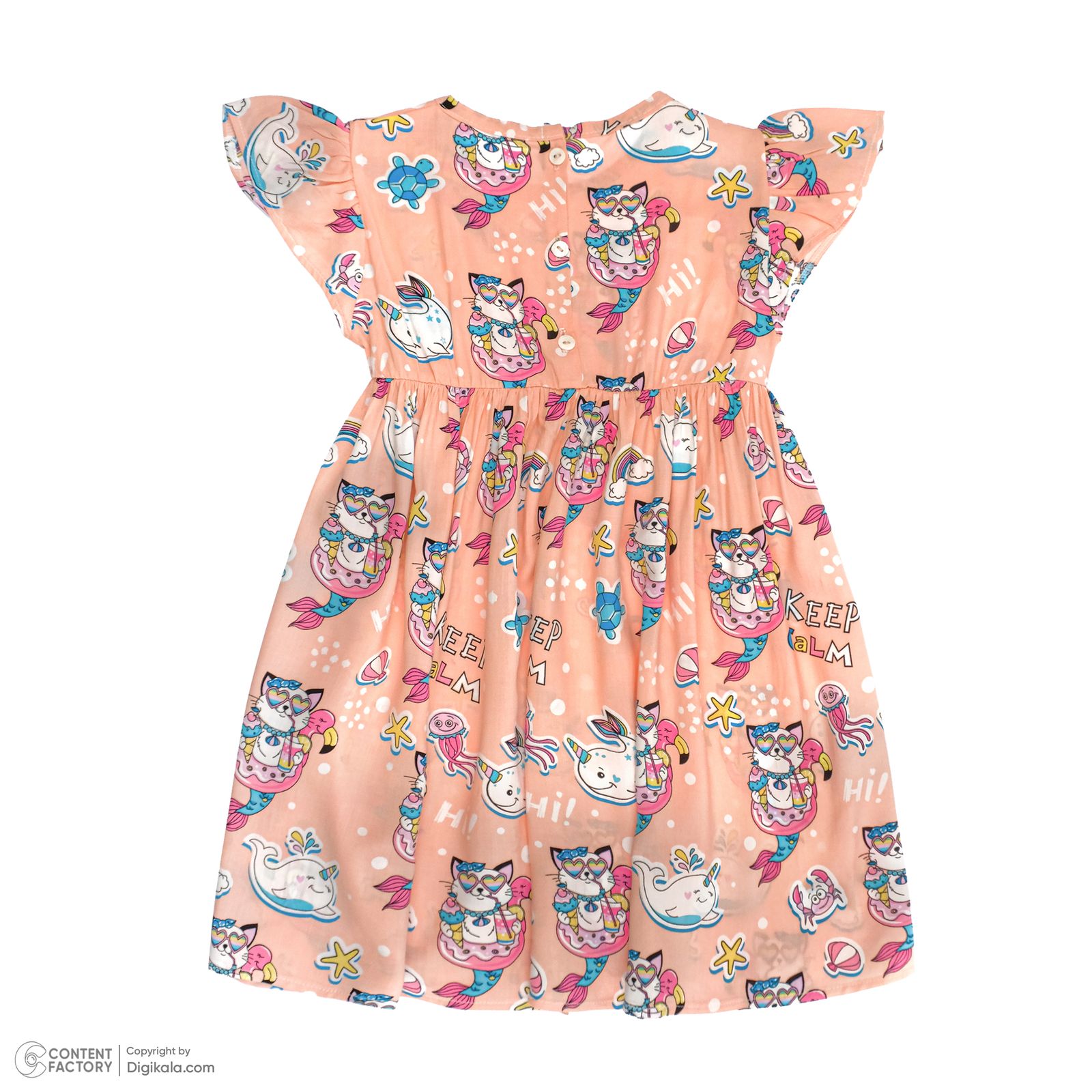 پیراهن دخترانه افراتین مدل گربه و دونات -  - 2