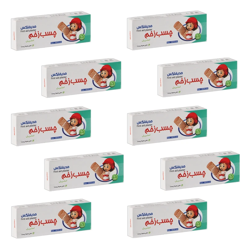 چسب زخم مدیفلکس مدل Aid-B10 ده بسته 10 عددی