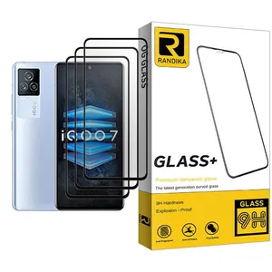 Randika Glass MIX003 Screen Protector For  iQOO 7 Pack Of 3