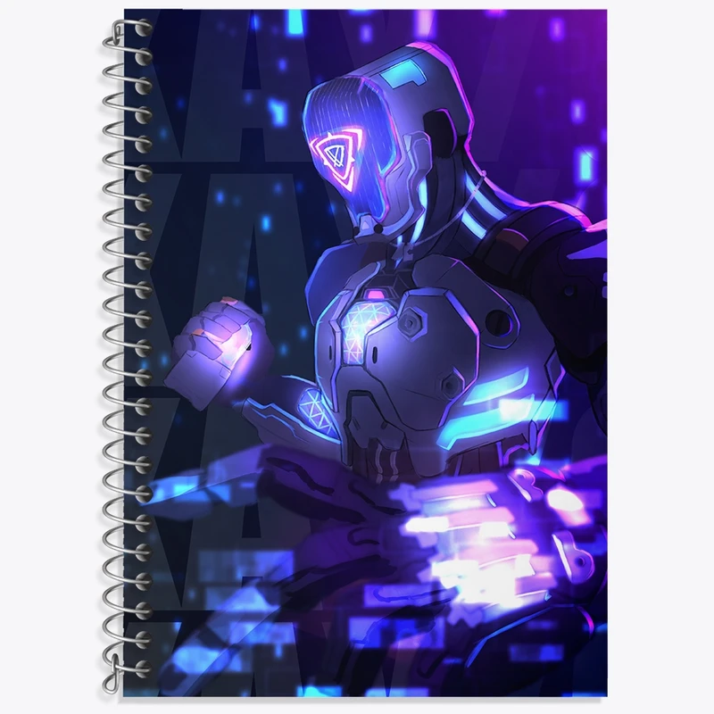 دفتر زبان 50 برگ خندالو مدل دو خط طرح بازی ولورانت (Valorant) کد 33118