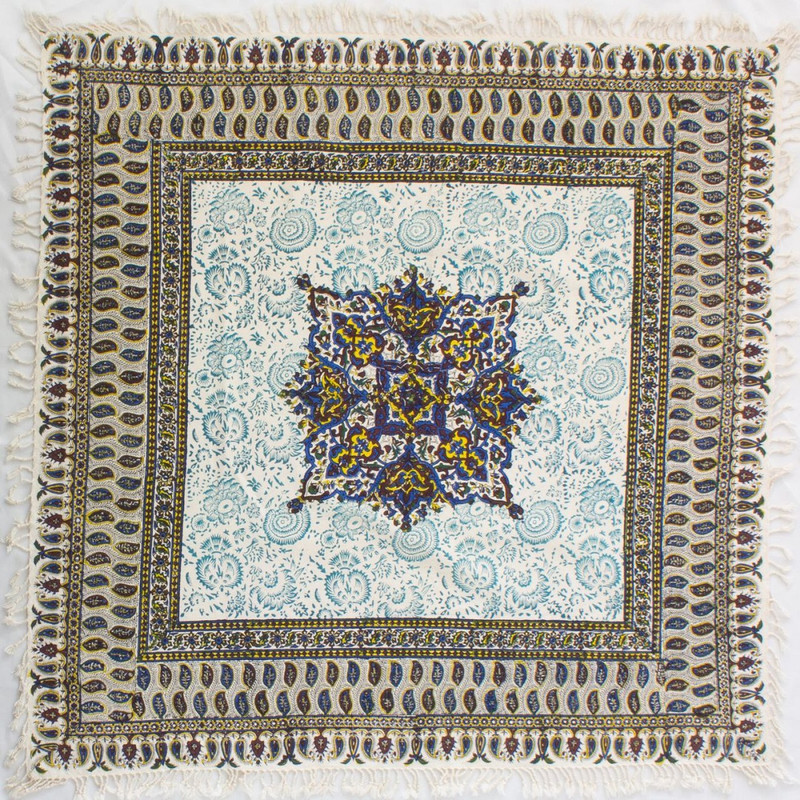 رومیزی قلمکار مدل QTSA6 طرح گل ترنج 