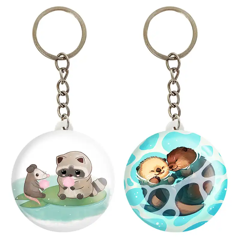 جاکلیدی خندالو مدل سمور آبی و راکون و موش کور حیوانات بامزه کد 2106421058 مجموعه 2 عددی